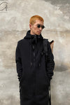 BORIS BIDJAN SABERI long coat AW22 ZIPPER3.1 FWT00005 black cashmere + cotton
